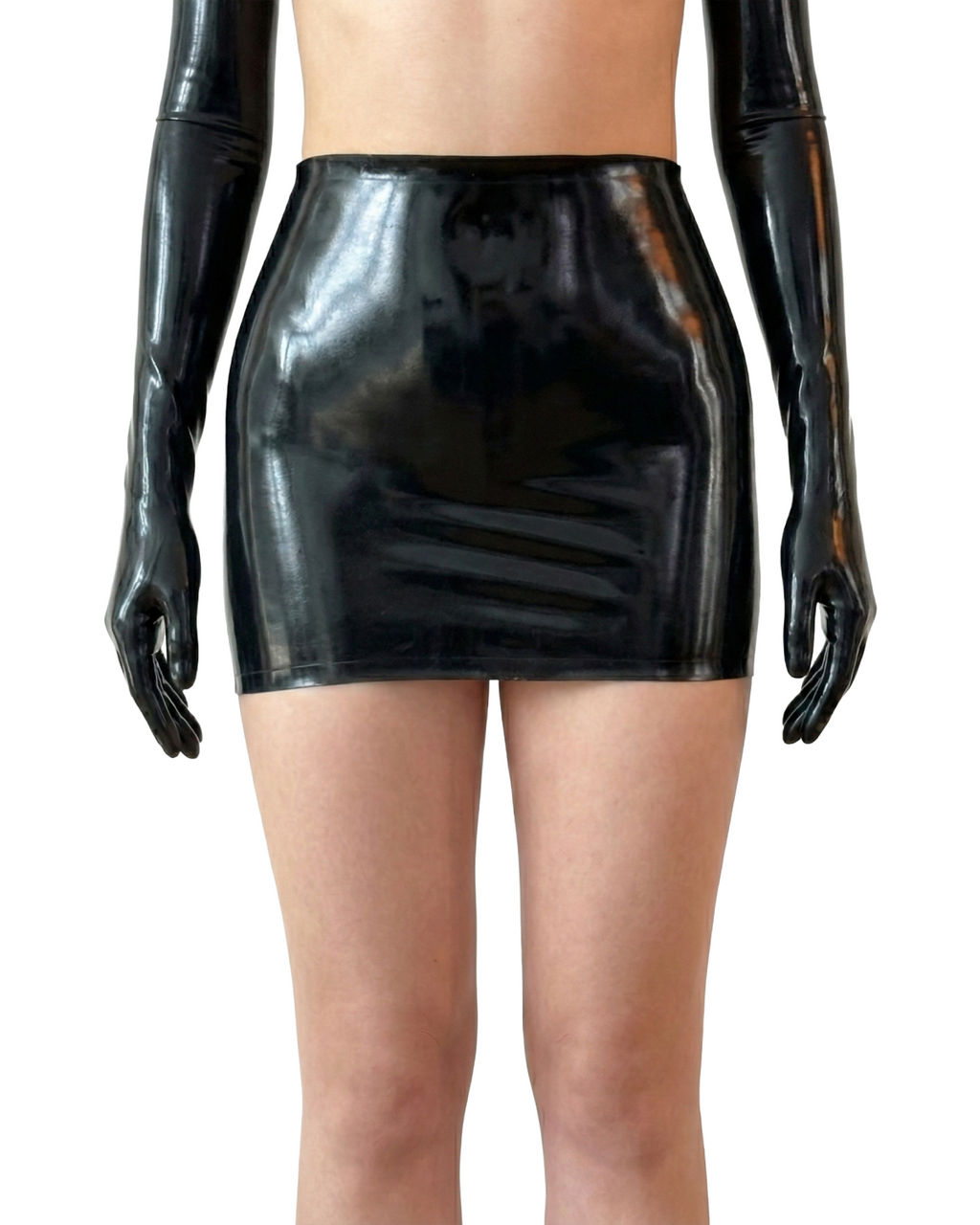Bodycon Latex Mini Skirt